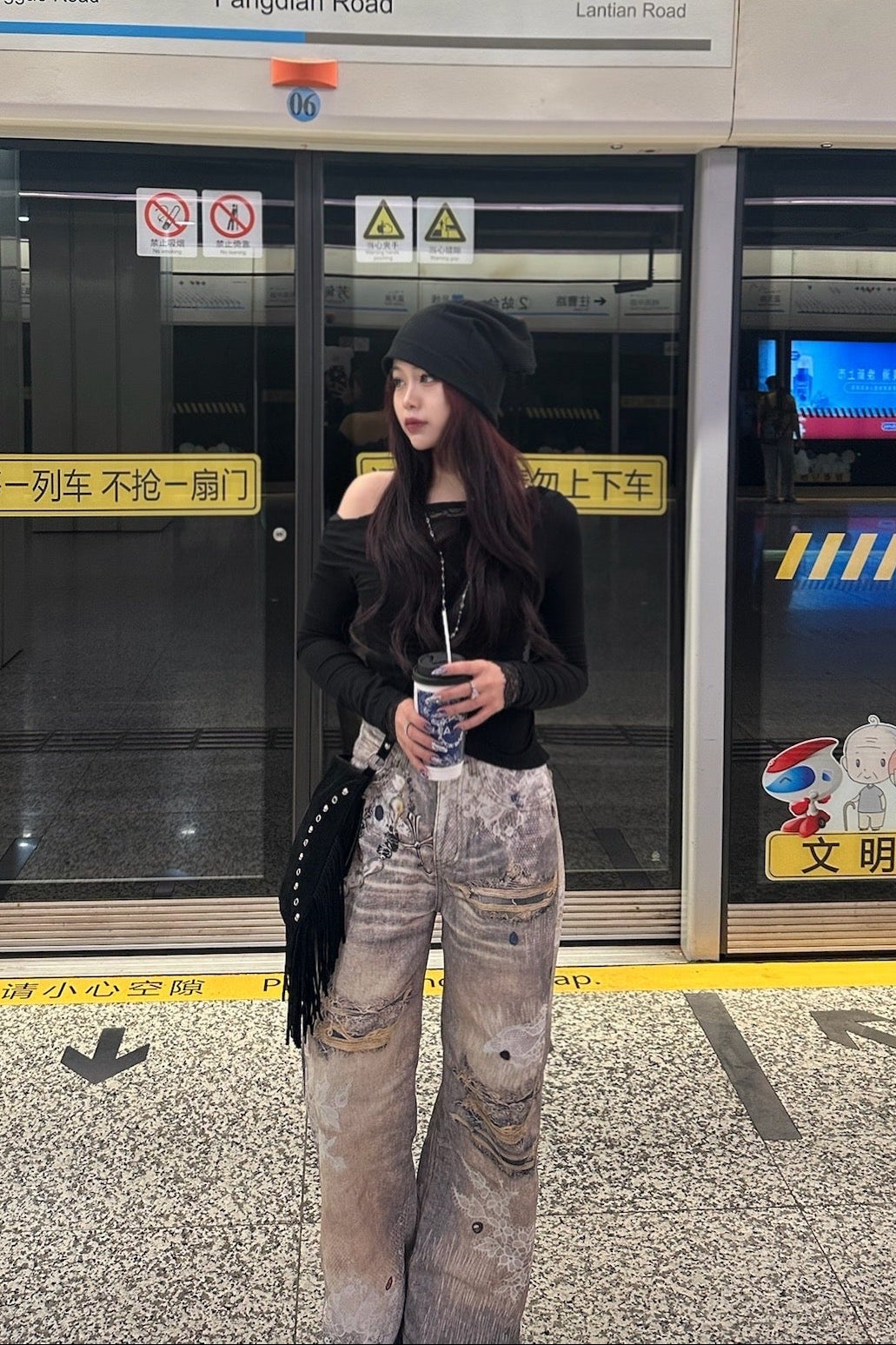 ビンテージデザインクラッシュデニム NA10168