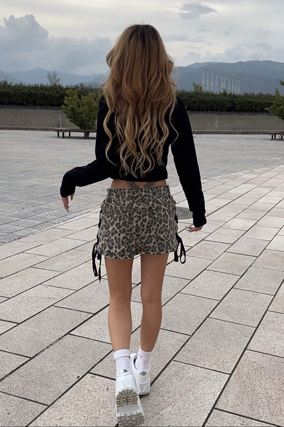 レオパードレースアップスカート NA10101