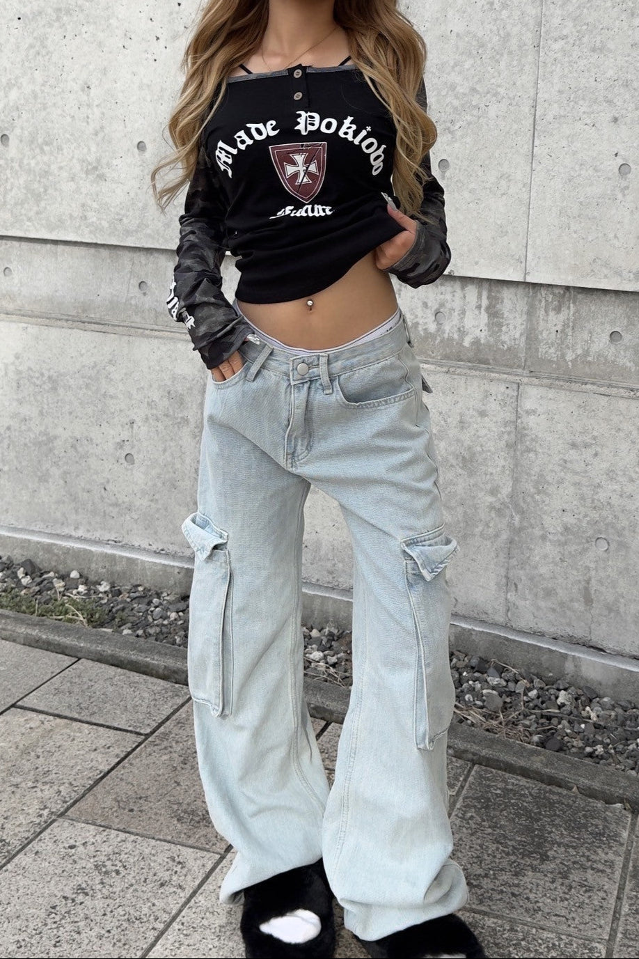 カモフラージュラグランオフショルダー NA10099