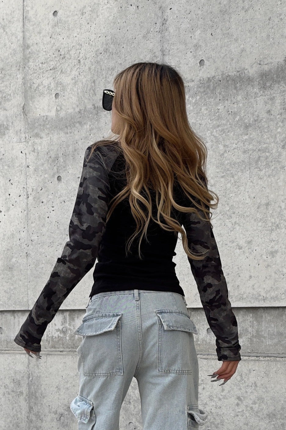 カモフラージュラグランオフショルダー NA10099