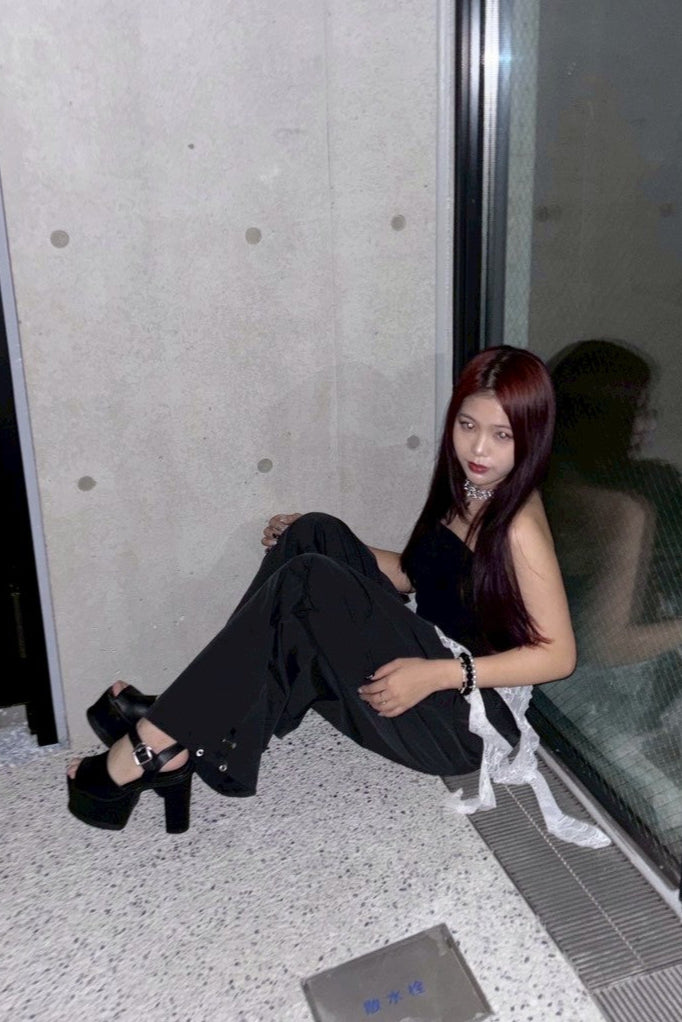 レイヤードレースナイロンパンツ NA10077