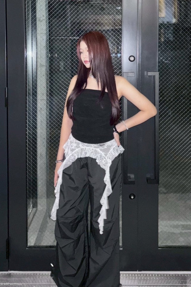 レイヤードレースナイロンパンツ NA10077