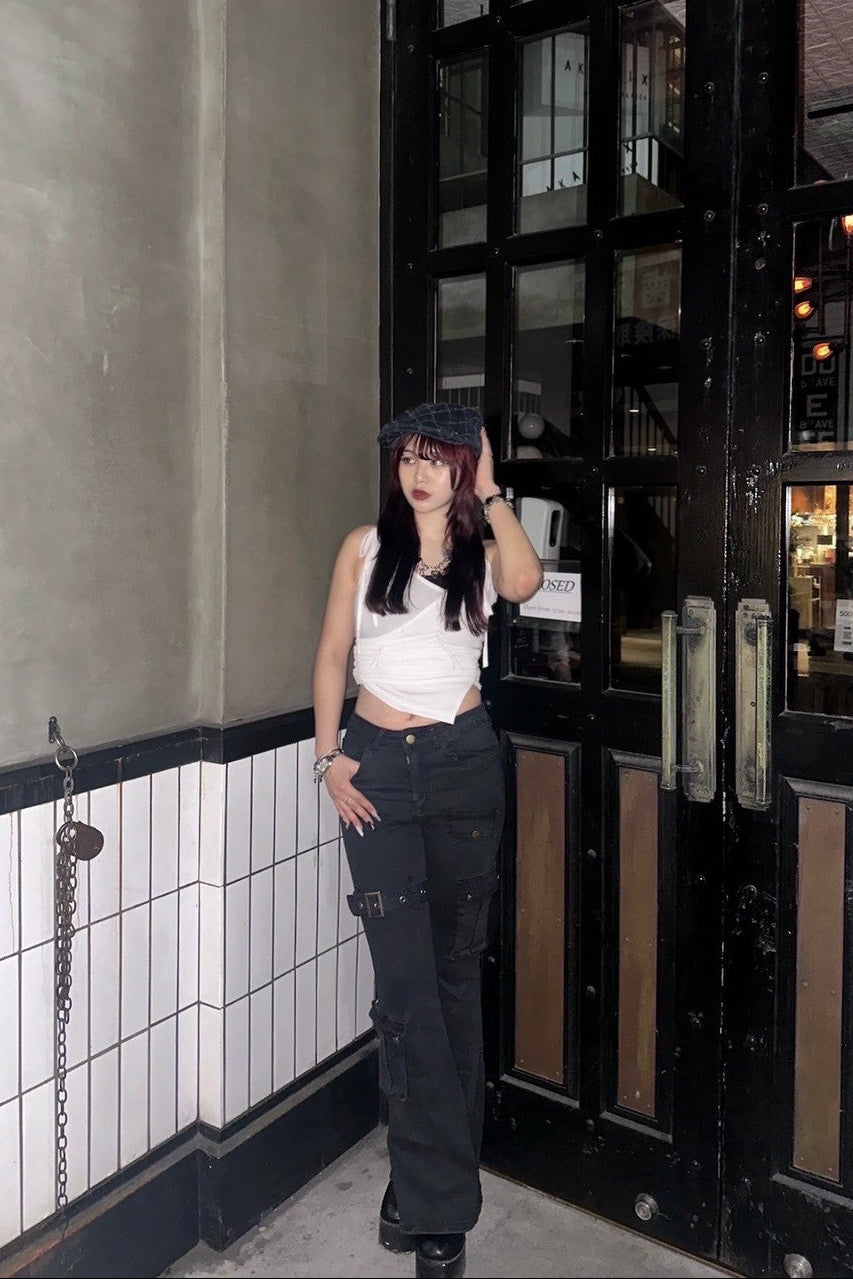 フレアカーゴデニムパンツ NA10114