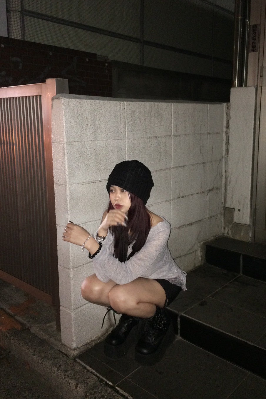 ワンショルダーフリルニット NA10174