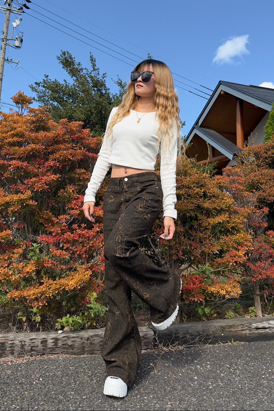 レオパードフレアパンツ NA10031