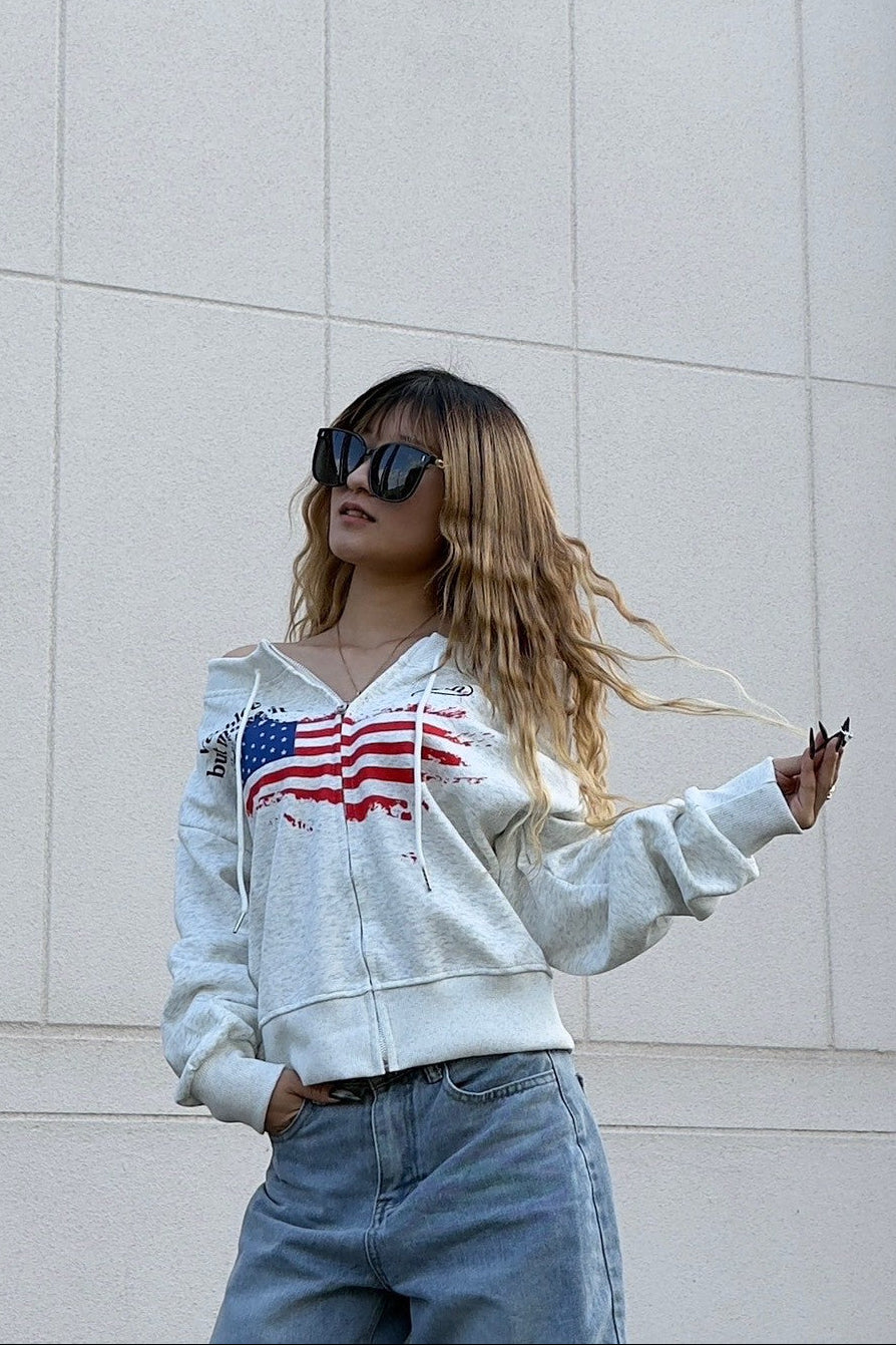 ヴィンテージフラッグジップスウェット NA10048