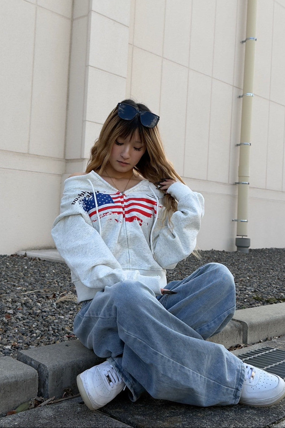 ヴィンテージフラッグジップスウェット NA10048