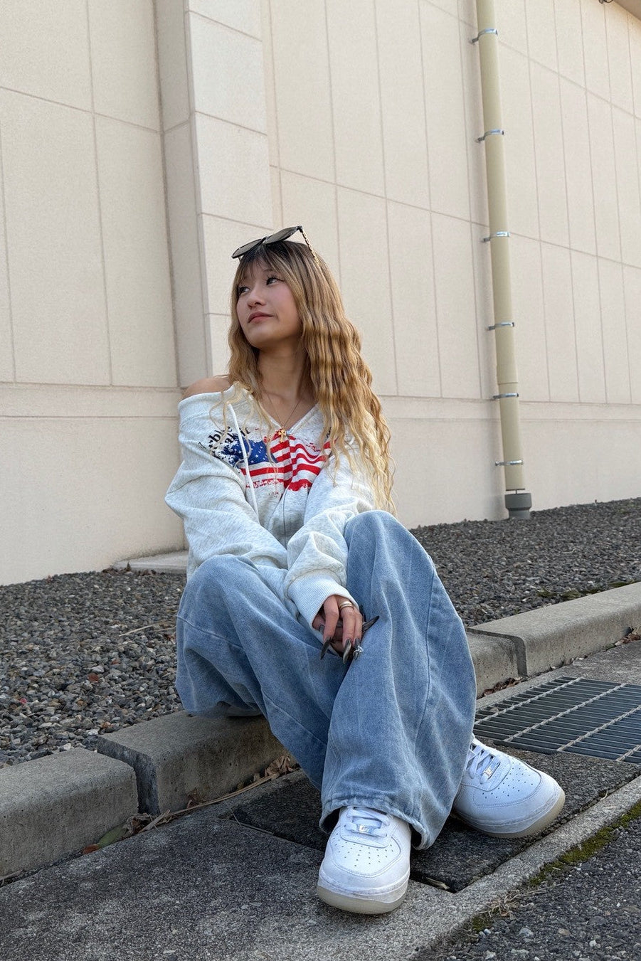 ヴィンテージフラッグジップスウェット NA10048