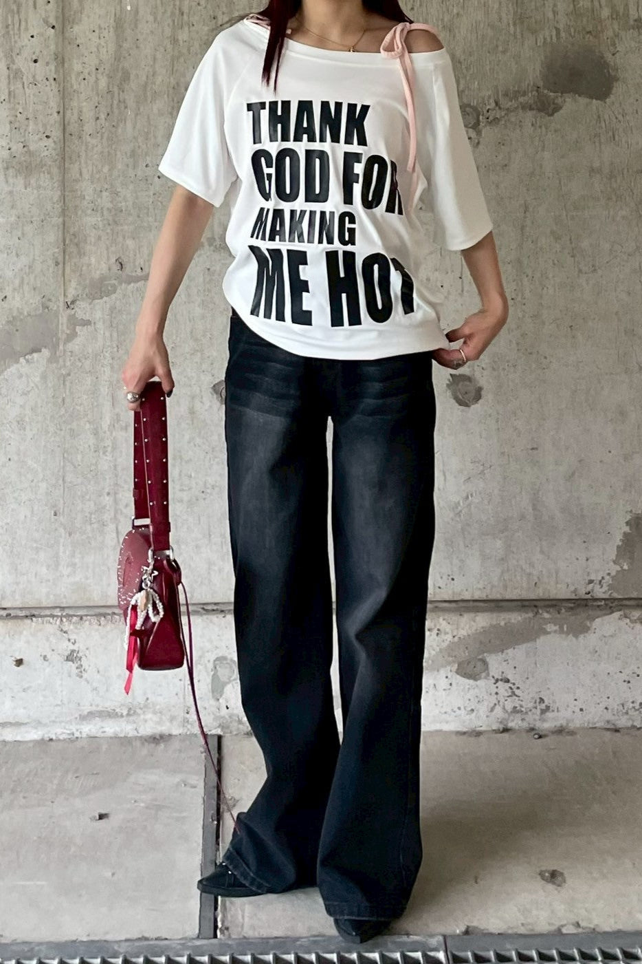ワンショルオーバーグランジTシャツ NA12206
