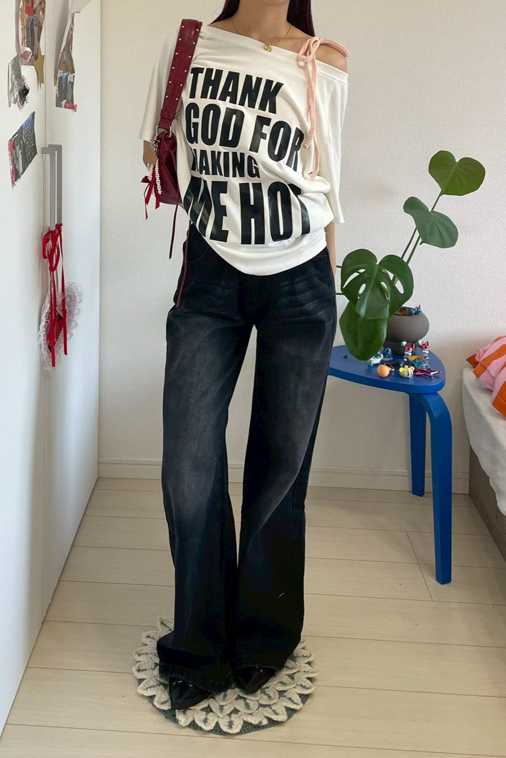 ワンショルオーバーグランジTシャツ NA12206