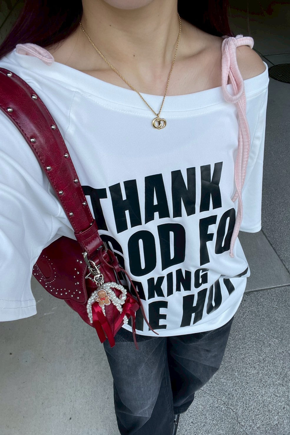 ワンショルオーバーグランジTシャツ NA12206