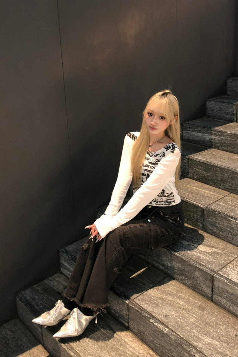 vintage straight pants NA10126