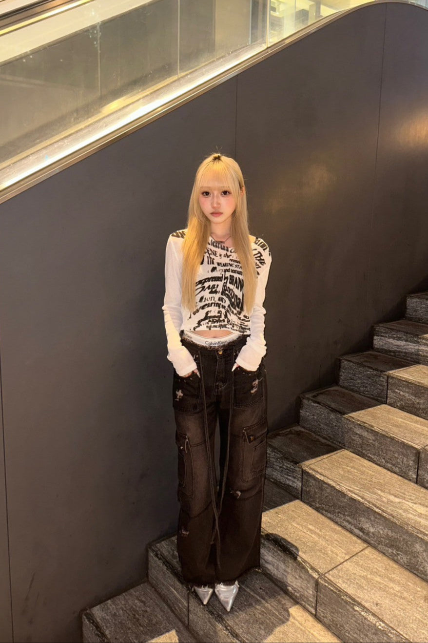 vintage straight pants NA10126