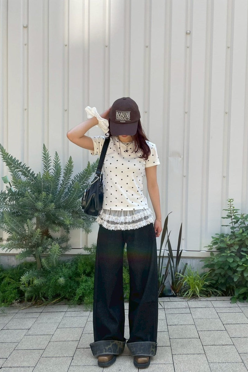 ワイドハイウエストレオパードパンツ NA10610