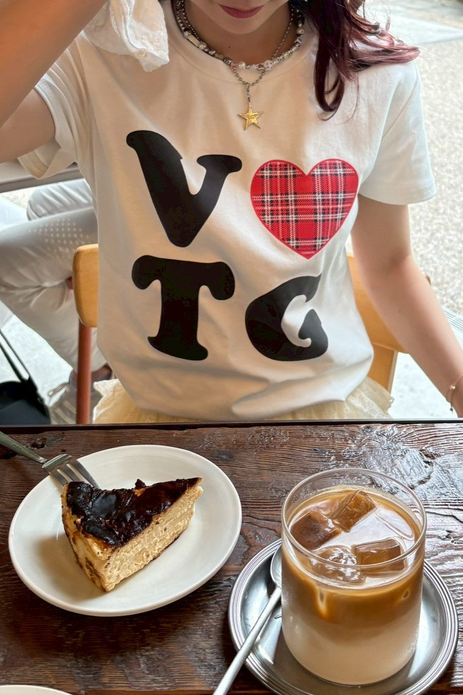 レタリングハートプリントTシャツ NA10609