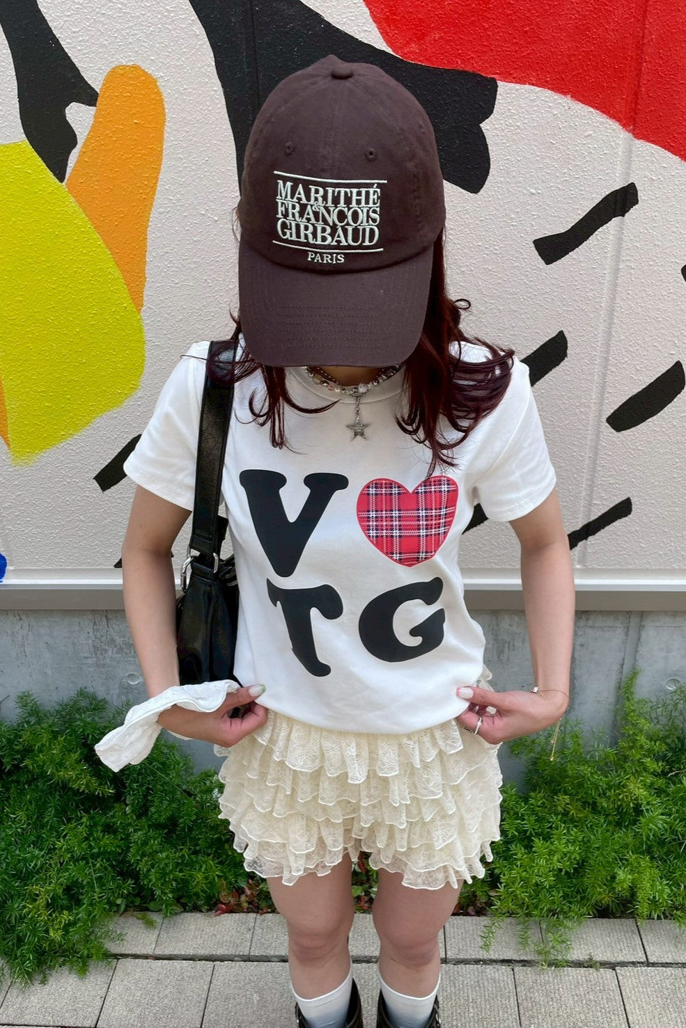 レタリングハートプリントTシャツ NA10609