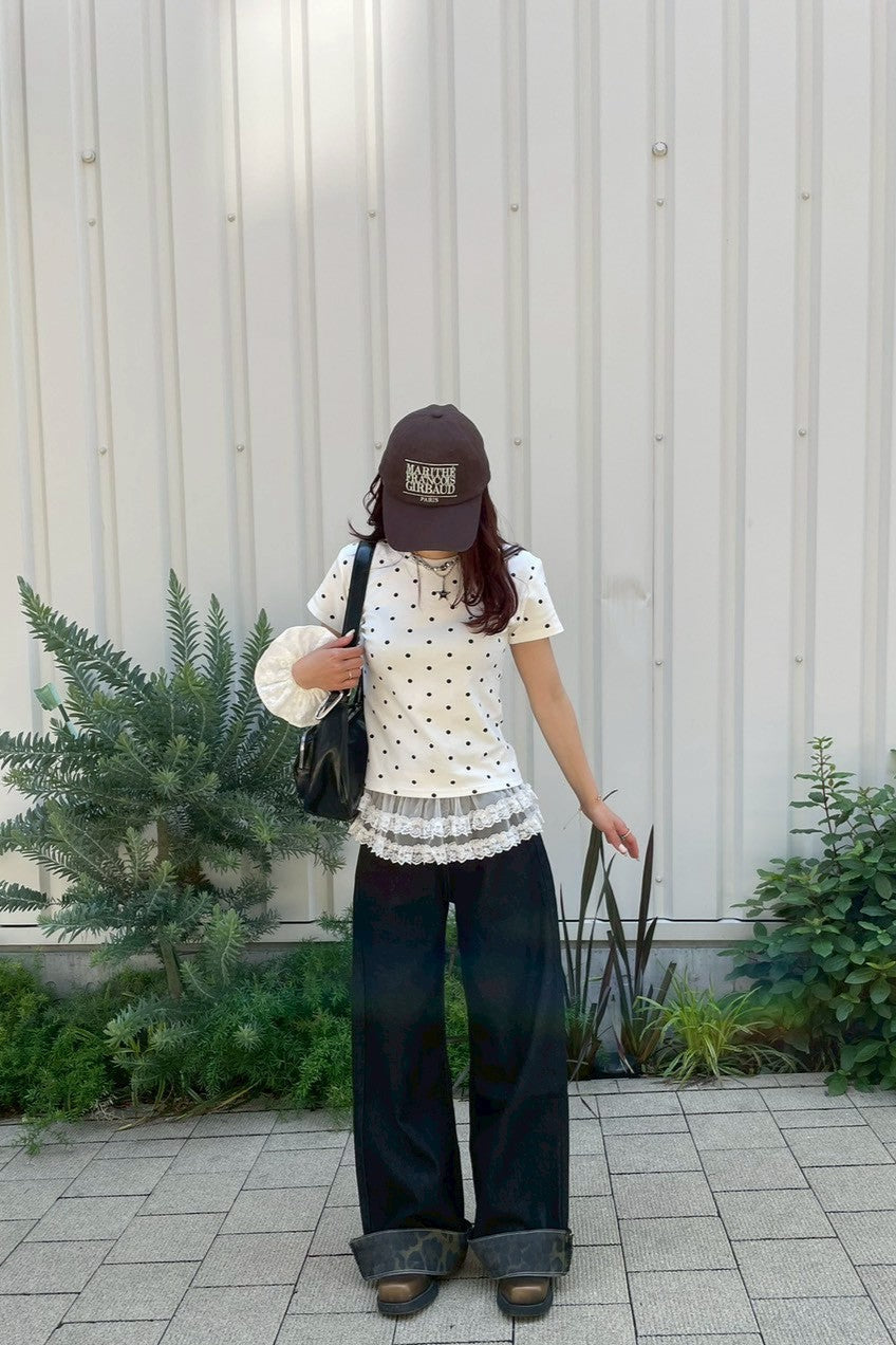 ワイドハイウエストレオパードパンツ NA10610