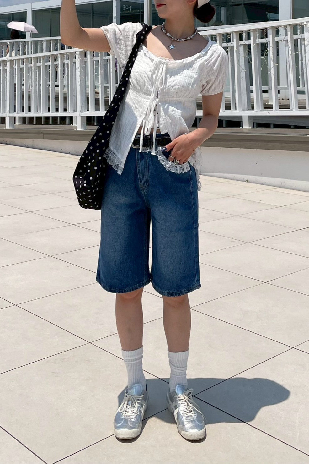 スクエアレースハーフパンツ NA11126