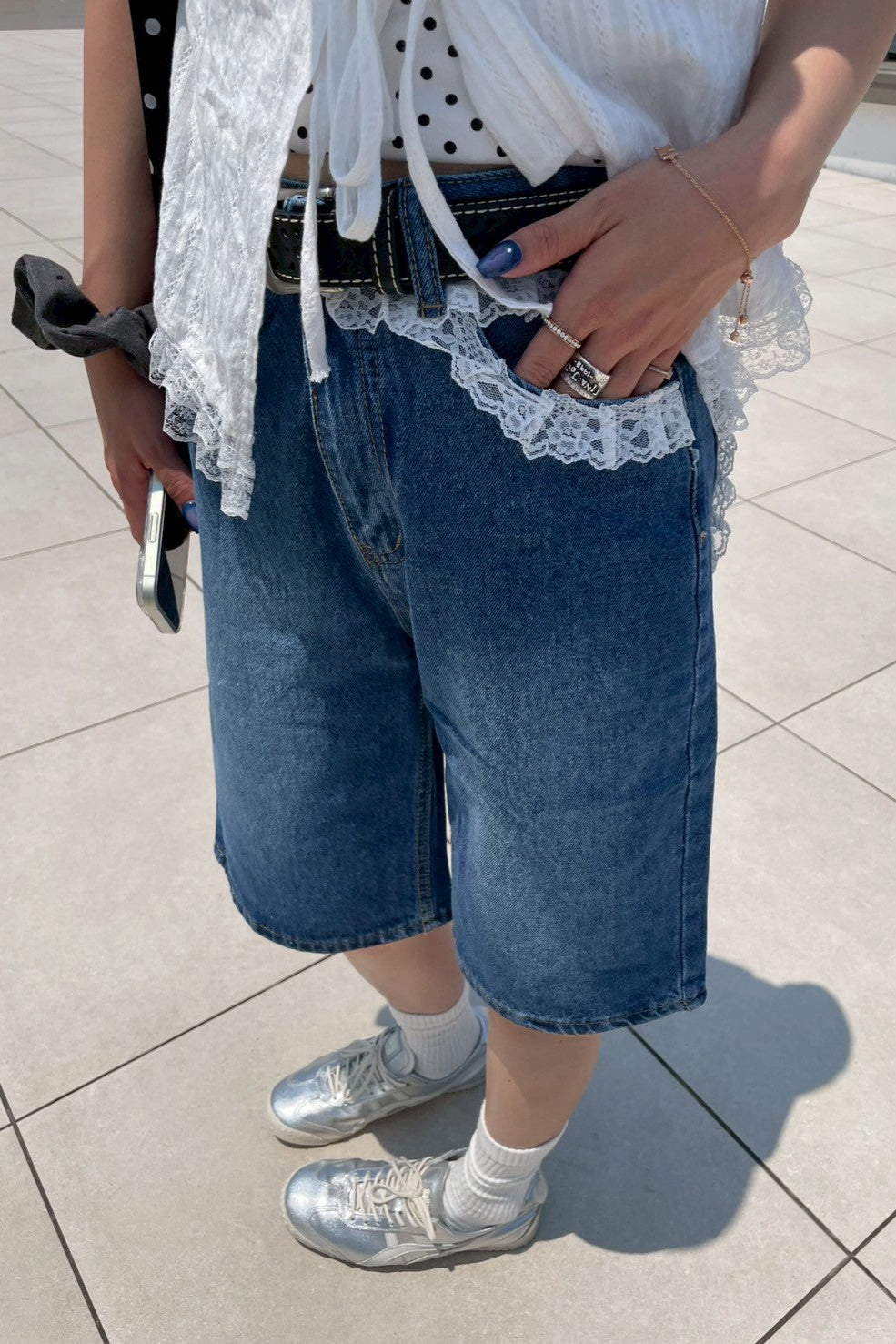 スクエアレースハーフパンツ NA11126