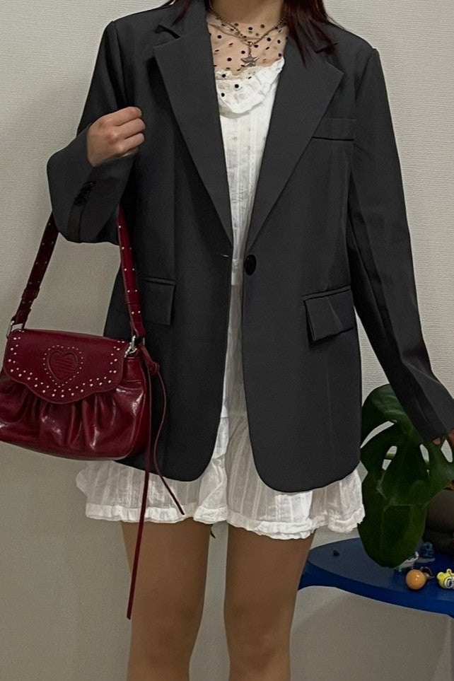 オーバーサイズグレーブレザーセット NA12211