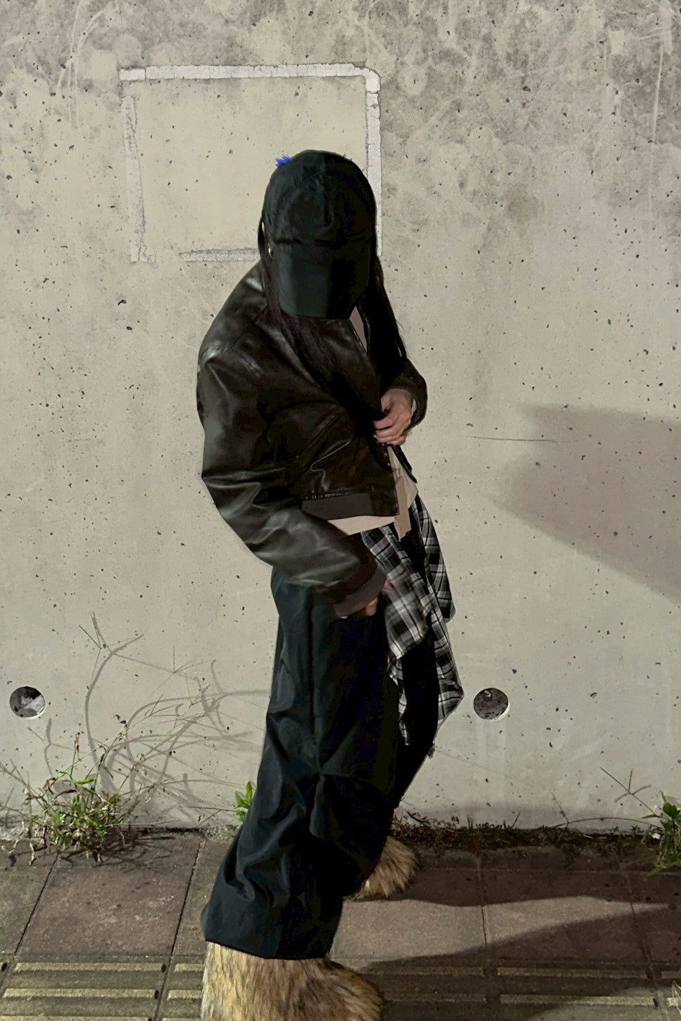 バルーンチェックナイロンパンツ NA10177