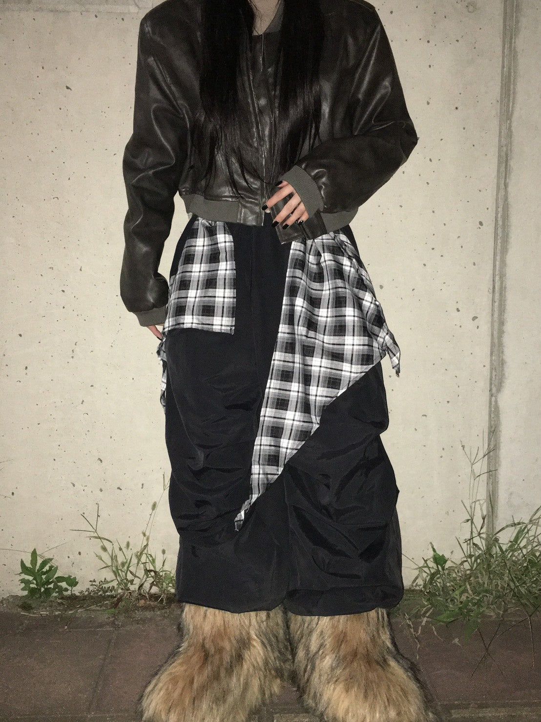 バルーンチェックナイロンパンツ NA10177