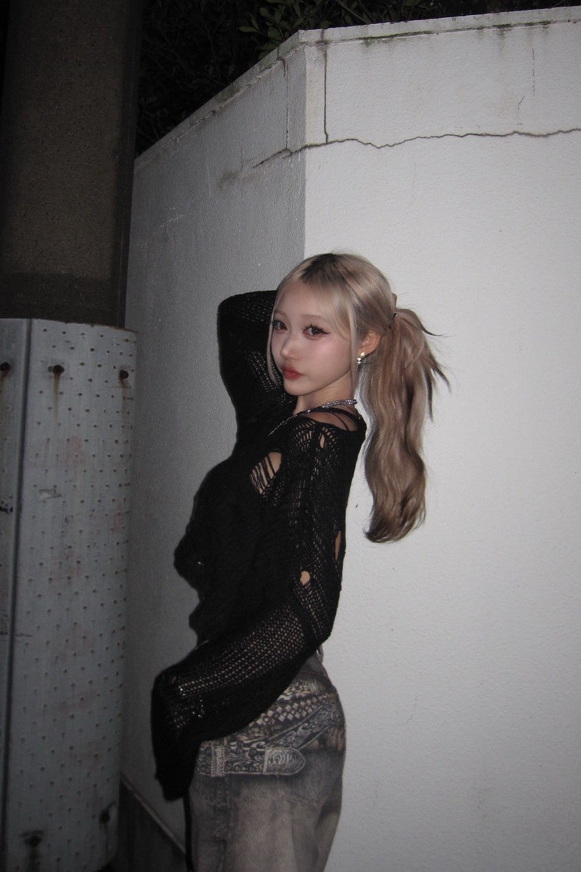 クラッシュビンテージニット NA10066