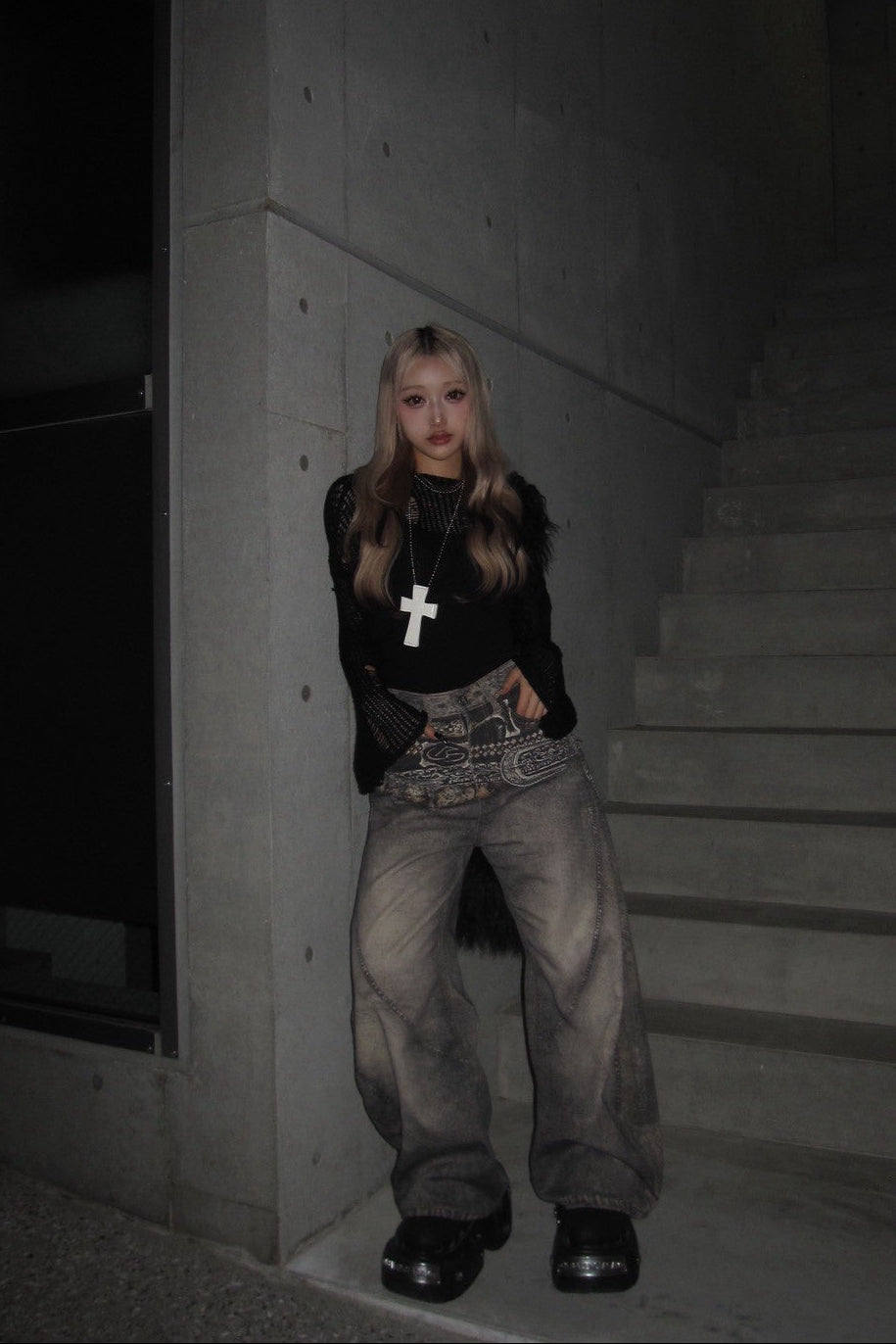 デザインワイドビンテージデニム NA10061