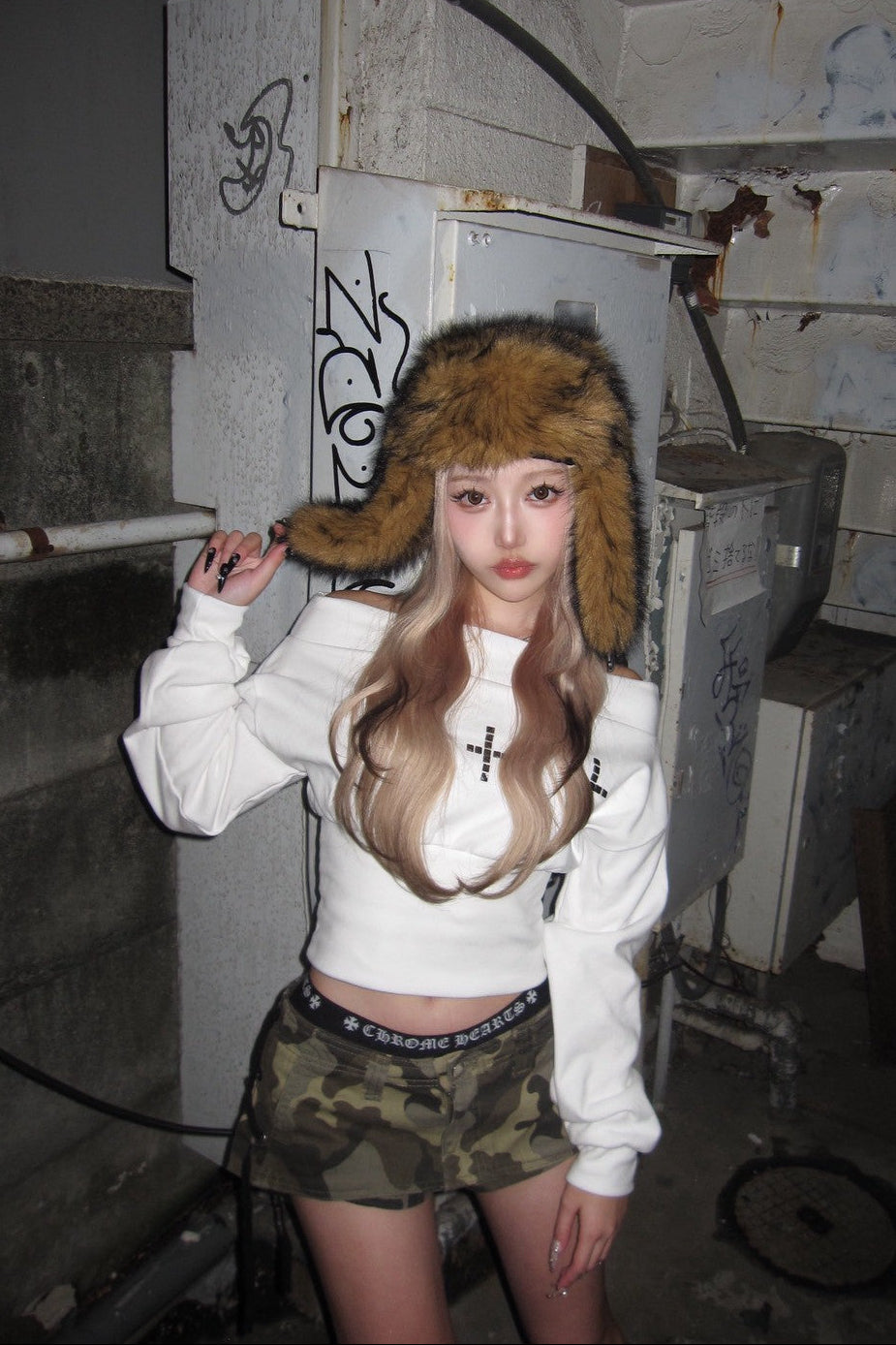 オフショルダークロストップス NA10062