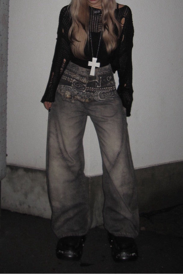 デザインワイドビンテージデニム NA10061