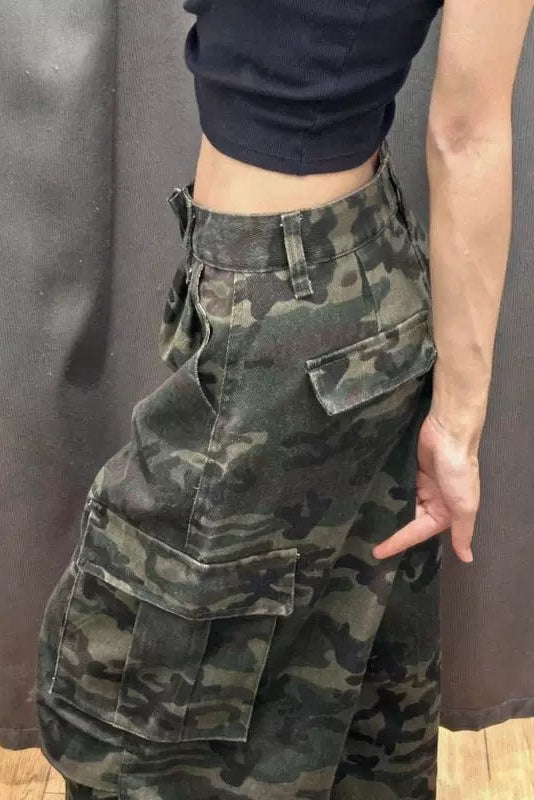 カモフラワイドハーフパンツ NA10953