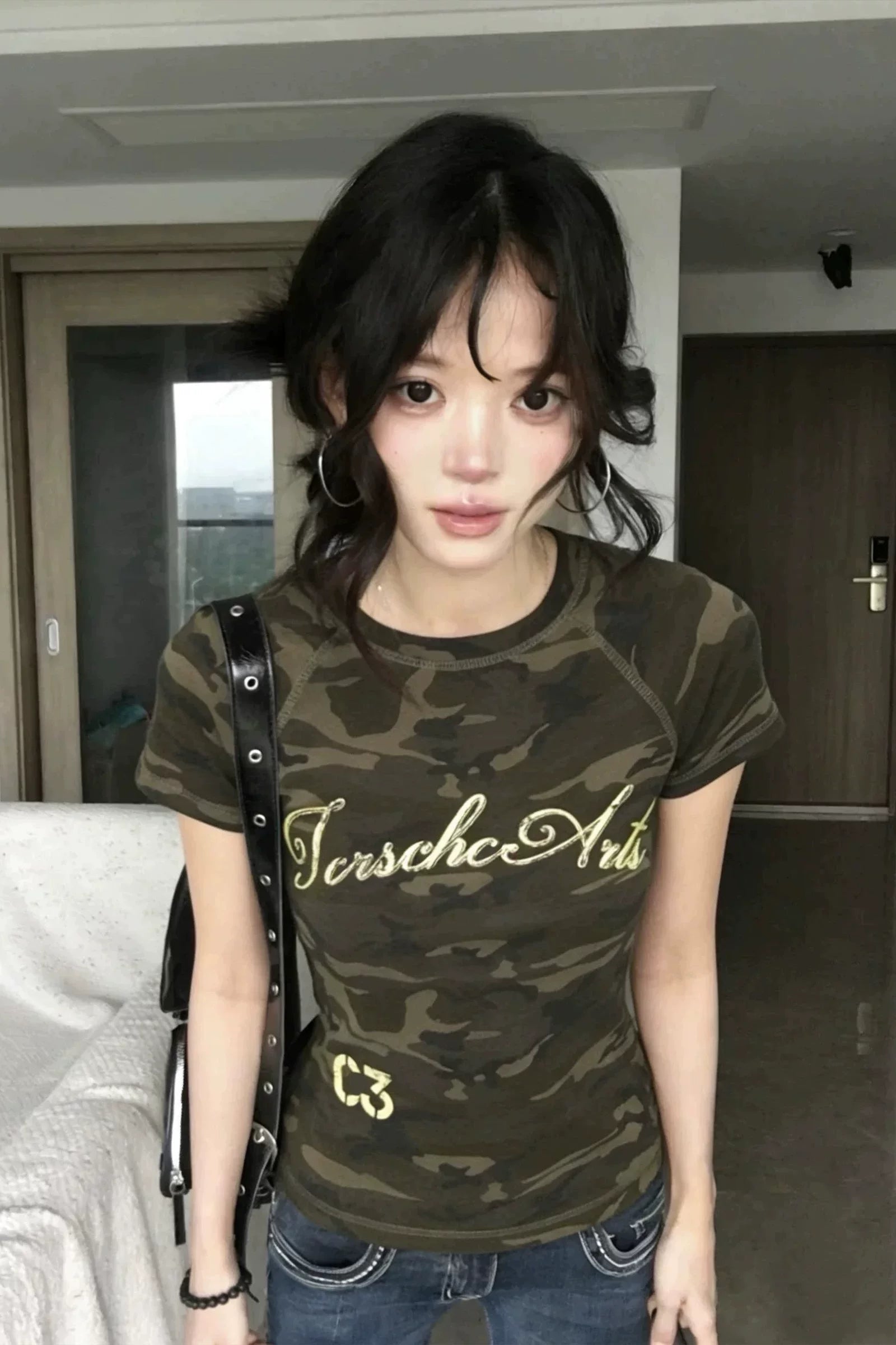 カモフラージュデザインTシャツ NA10570