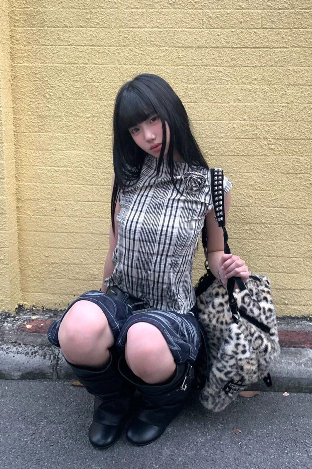レトロチェックノースリーブ NA10579