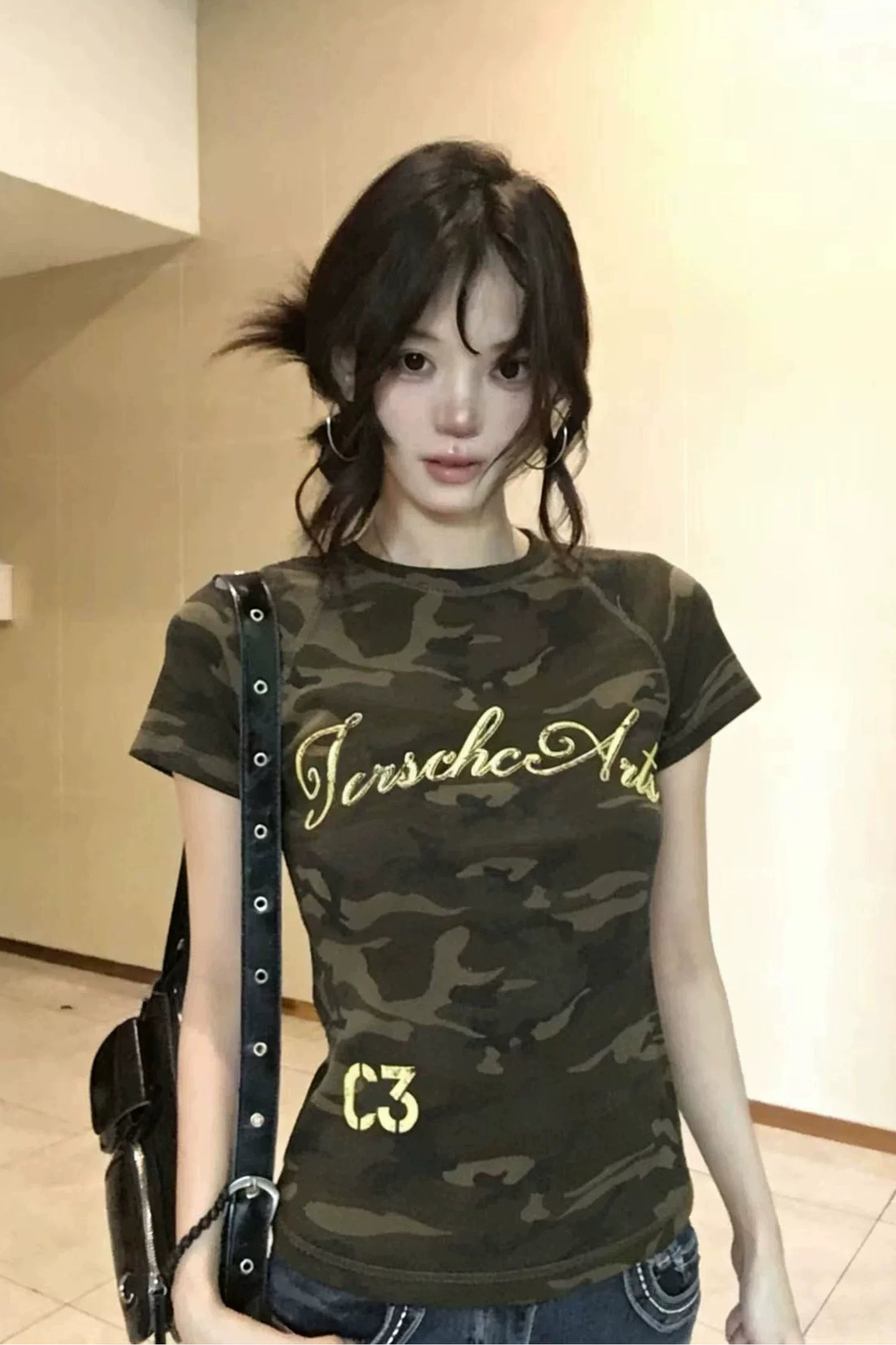 カモフラージュデザインTシャツ NA10570