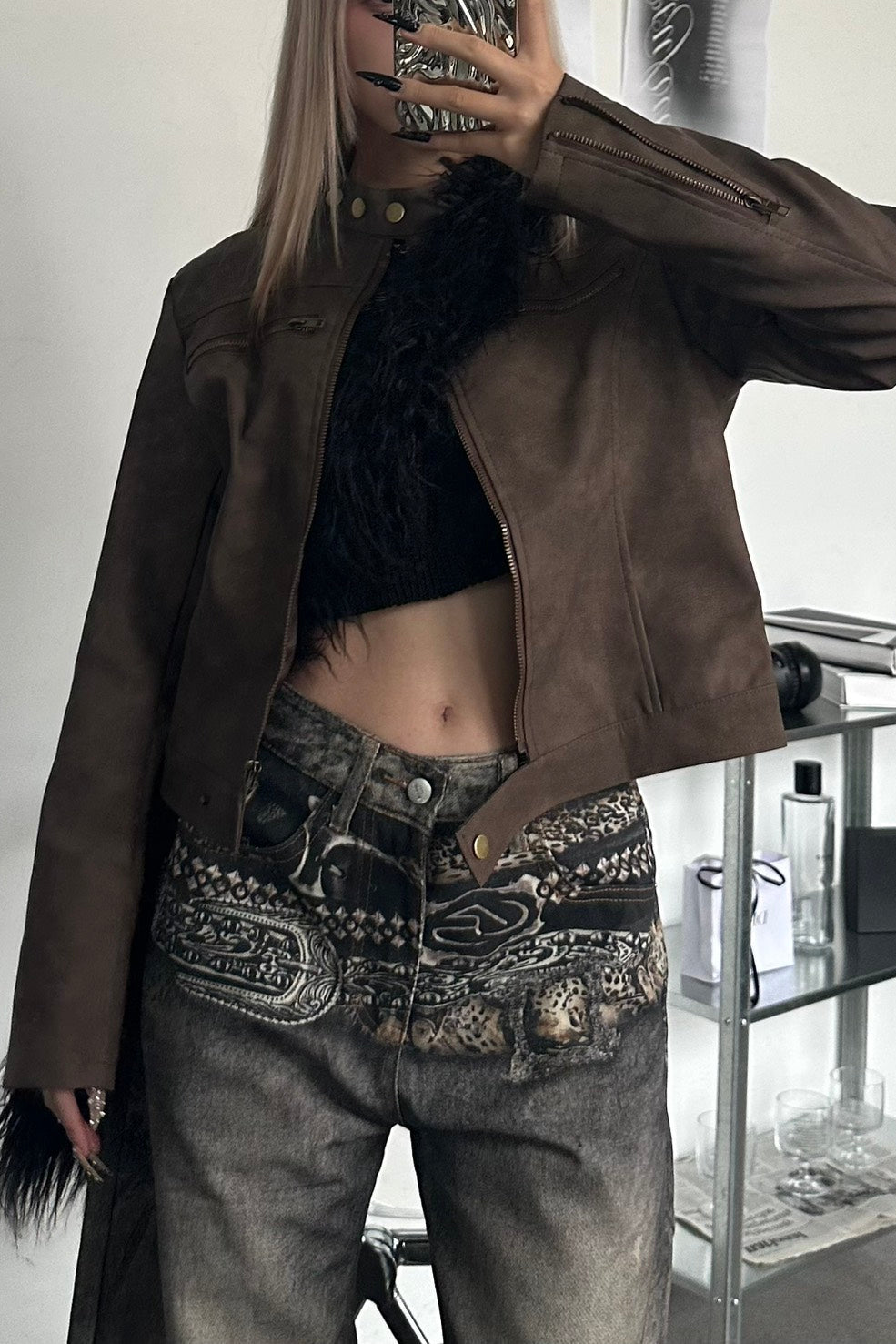 ノーカラービンテージジャケット NA10093